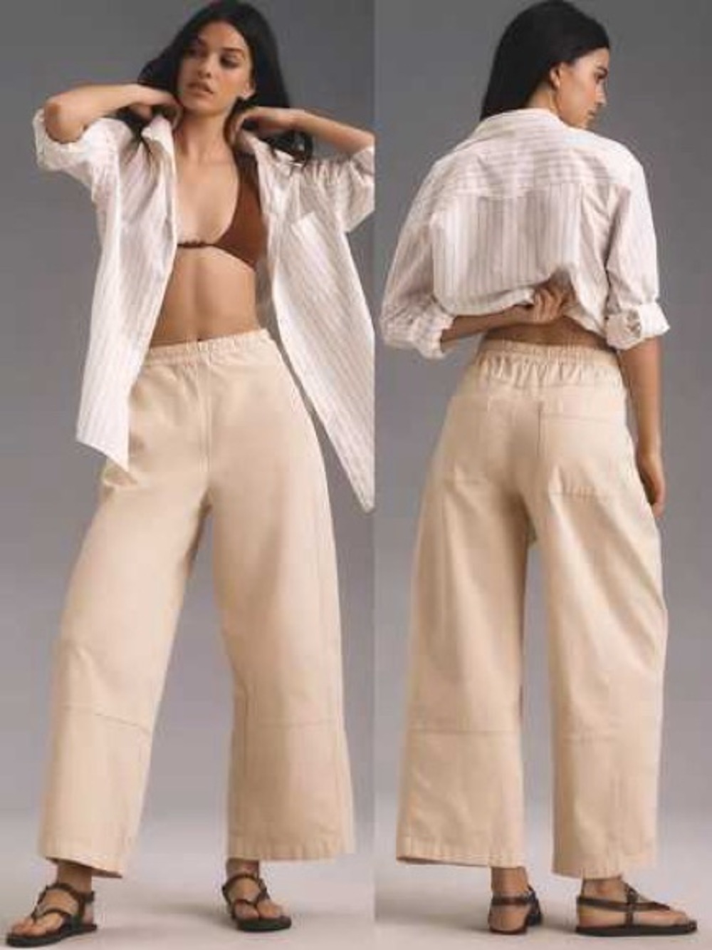 ANTHROPOLOGIE PILCRO The Izzie Relaxed Pull-On Barrel Pants Size XXS